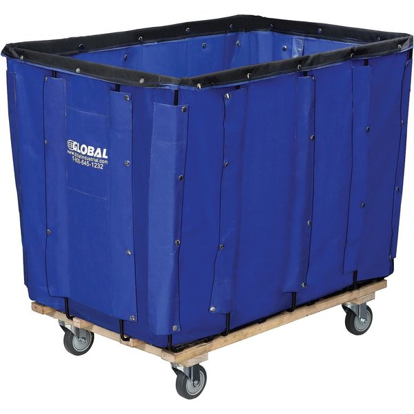 Global Industrial 16 Bushel Blue Vinyl Basket Bulk Truck, 40L x 28-1/4W x 30-1/2H 241984BL